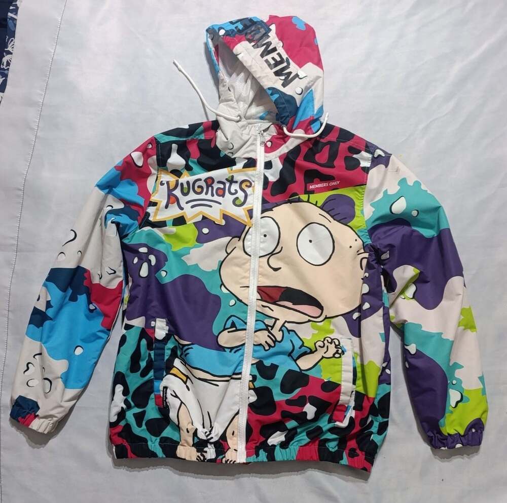 Members Only X Nickelodeon Rugrats Windbreaker Jacket Multicolor